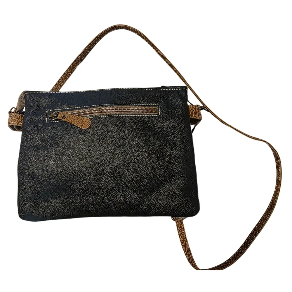 Myra Patchwork Leather Cowhide Crossbody Purse NWT